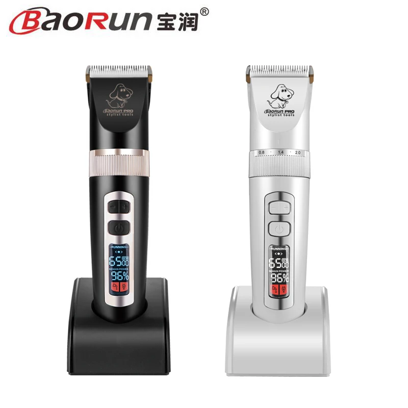Профессиональная машинка для стрижки собак BaoRun P9, машинка для стрижки домашних животных, машинка для стрижки собак с ЖК-дисплеем, машинка для стрижки кошек и собак