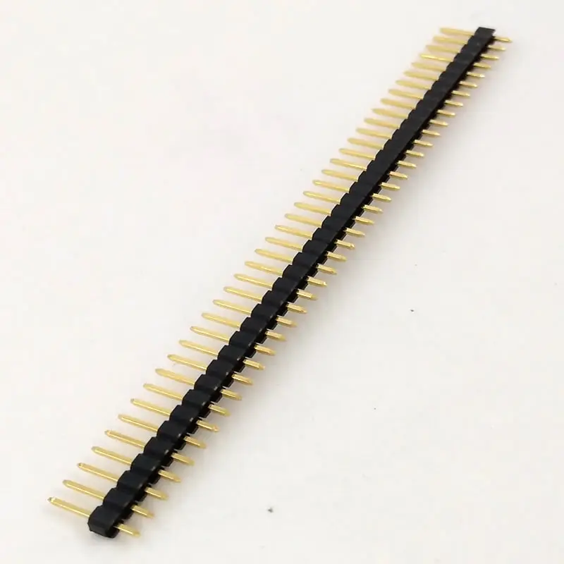 H024-02 200 шт. золотой штыревой разъем 2 54 мм 40 pin Однорядный штыревая головка