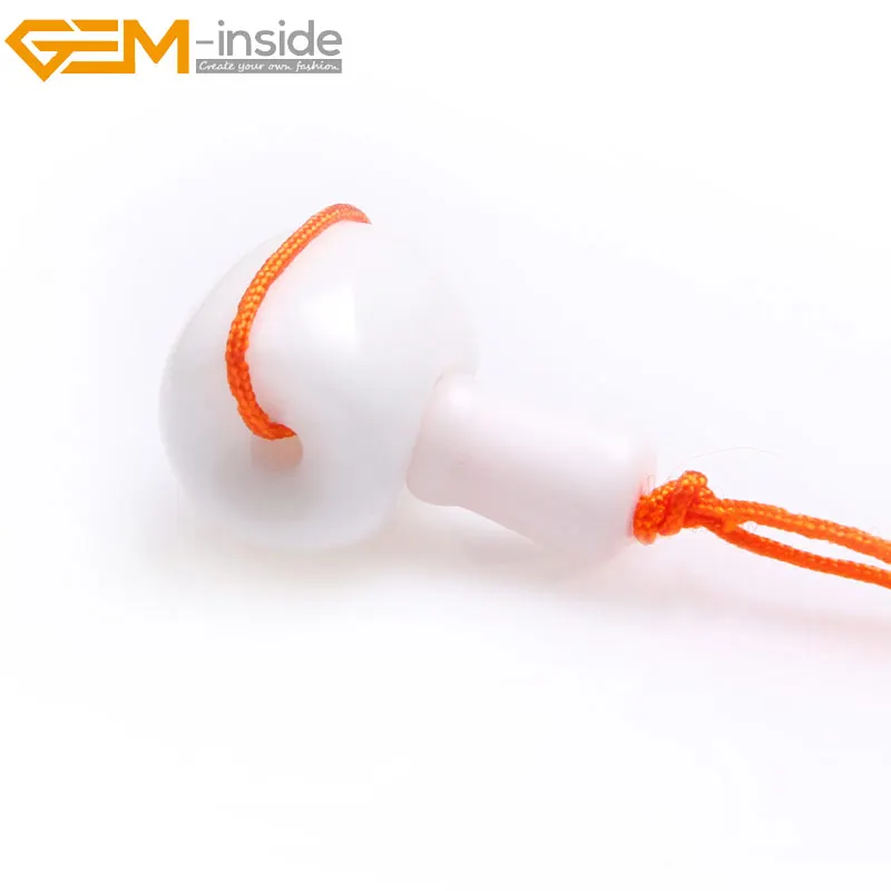 Драгоценный камень внутри 3 отверстия натуральный Будда мала гуру белый