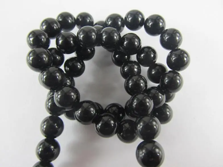 OMH wholesale 96-28PCS 4-14mm black jewelry DIY obsidian beads Suitable for bracelet necklace ZL589 | Украшения и аксессуары