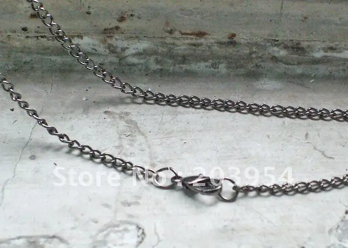 

Suppliers Watch Jewelry black metal chain 1pcs vintage Antique Tone Necklace Cross Chain Cable 78cmx3mm K032