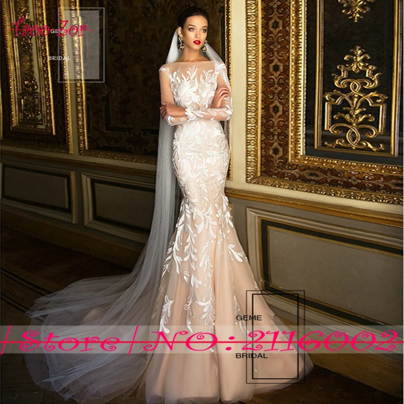 Taoo зор свадебное платье 2018 Винтаж Русалка Кружева Аппликации Robe de Mariage Sexy Back