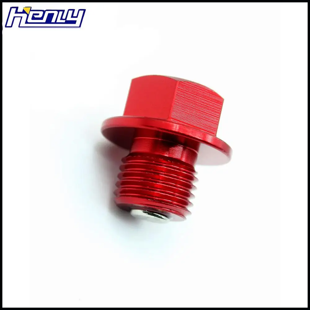 CNC красная заготовка Магнитная дренажная масляная пробка болт для SUZUKI RMZ250 2007 2017