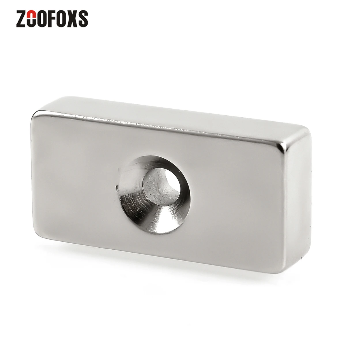 

ZOOFOXS 1pc 40x20x10mm Hole 5mm N35 Strong Block Countersunk Neodymium Magnet Rare Earth Powerful Permanet Magnets 40*20*10mm