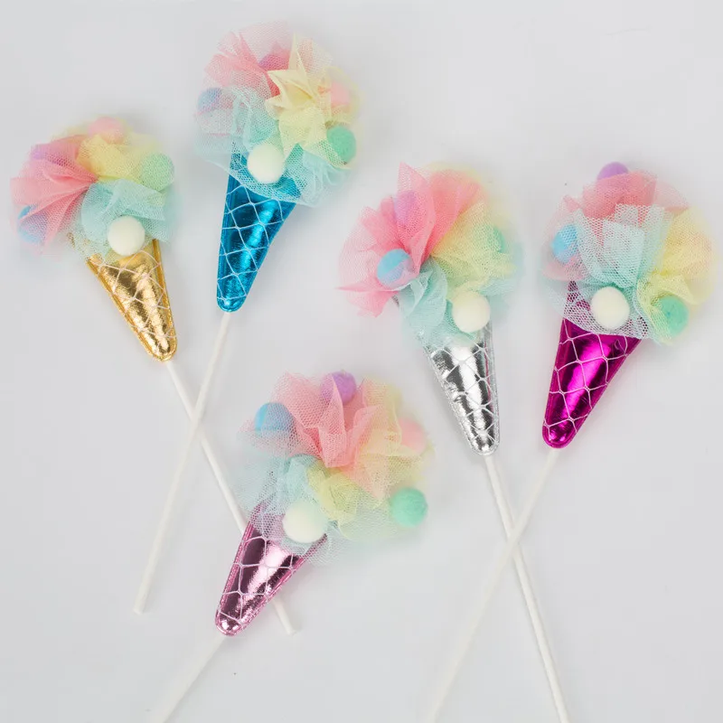 1 шт./упак. Baby Shower Летние Симпатичные конфеты мороженое украшения торта одежда для