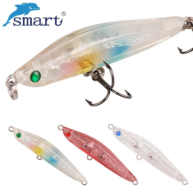 

Smart Fishing Lure 50mm 5g Sinking Mini Minnow Hard Lure Artificial Small Pencil Wobblers Hard Bait VMC Hook Carp Fishing Lures