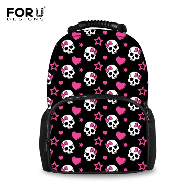 C0751A Forudesigns/модные 3D череп печать Для женщин Повседневное Рюкзак Студент Ежедневные Школьные ранцы для Обувь для девочек большой ноутбук сумка рюкзак Mochila - Цвет: C0751A
