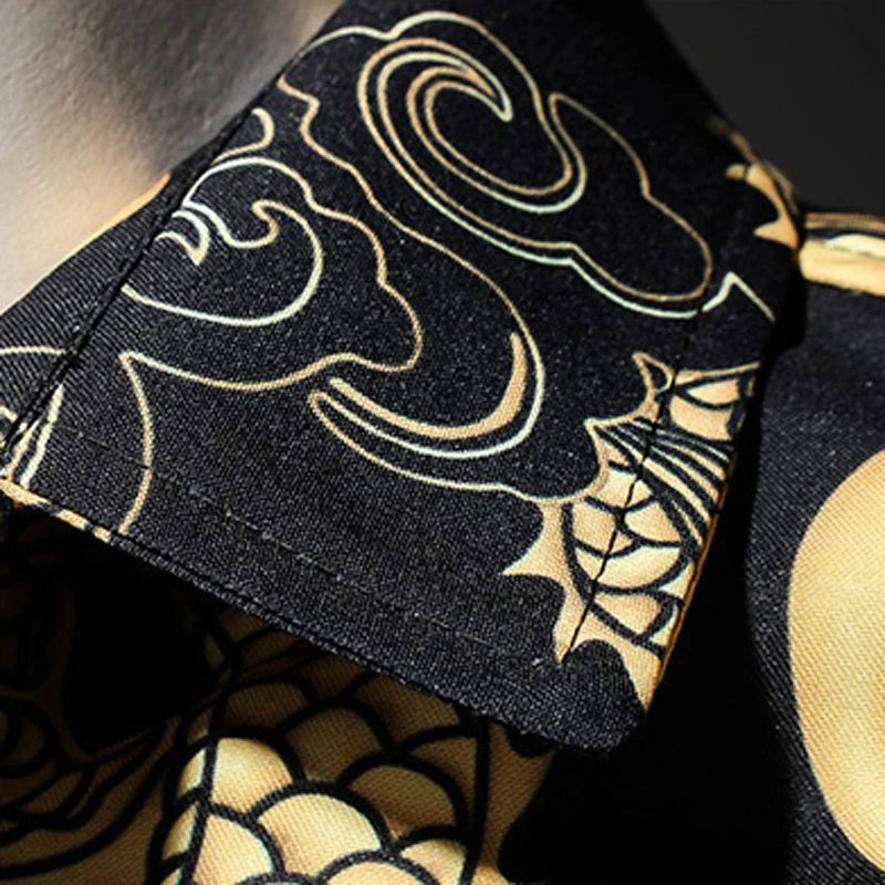 Размера плюс Мужская рубашка с длинным рукавом для отдыха Высококачественная