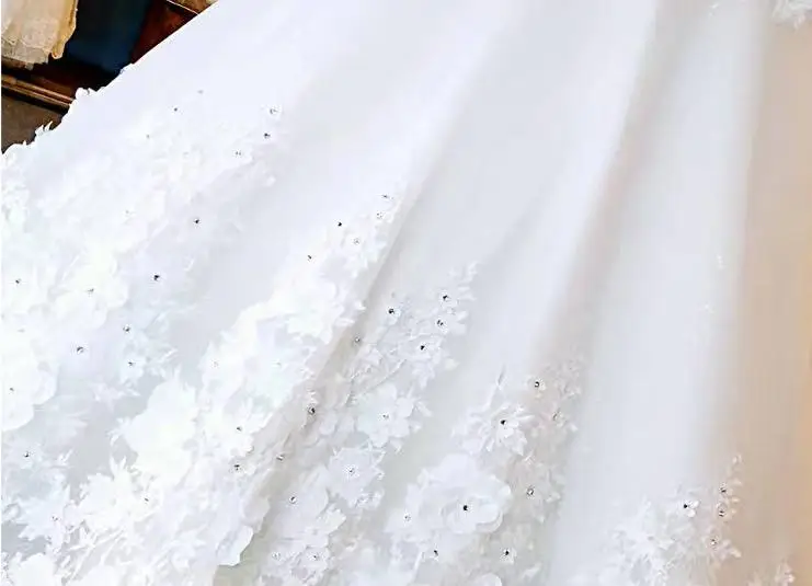 BANVASAC 2018 Sequined Boat Neck Lace Ball Gown Wedding Dresses Short Sleeve Crystals Cathedral Train Bridal | Свадьбы и торжества
