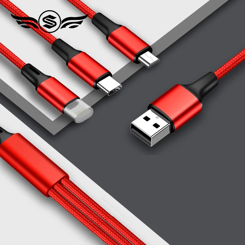 Новейший 3 в 1 Micro usb type C кабель для зарядного устройства Мульти Usb порт несколько Usb кабель для зарядки Usbc кабели для мобильных телефонов для samsung