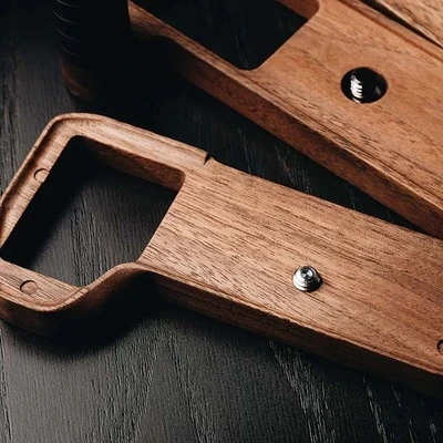 Орех Woodiness зерна деревянные рукоятки пластина кронштейна зажим Крепление для SONY