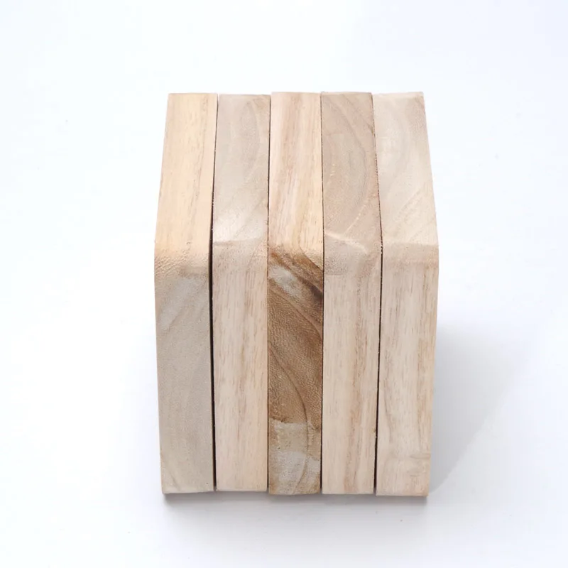 2 шт 10 см Деревянный без финишной отделки блок квадратная резьба твердые