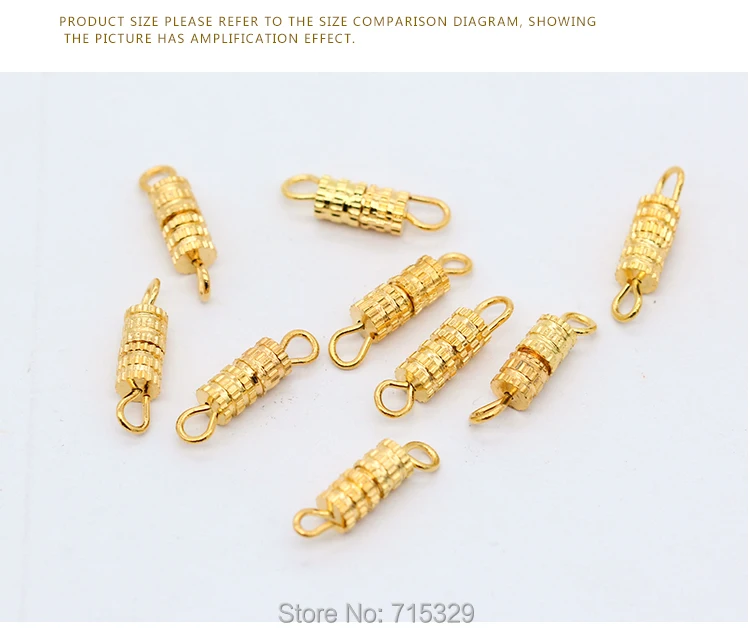 20p 4x14 мм Серебряный позолоченный медный металлический баррель застежка пряжка костюм для ожерелья браслет ремесло DIY ювелирных изделий Поиск