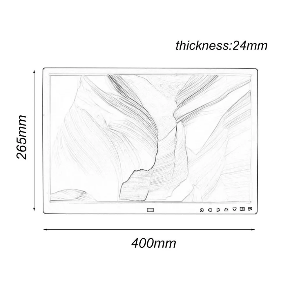 EU/US Plug 17 дюймов HD Цифровая фоторамка электронный альбом передние сенсорные кнопки многоязычный светодиодный экран фотографии Музыка Видео