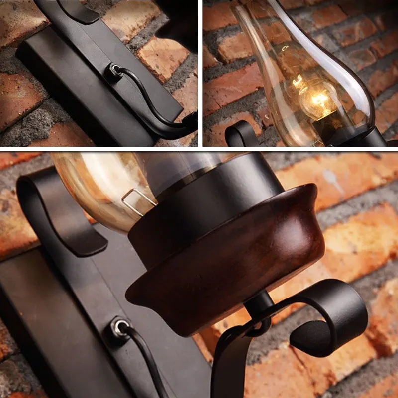 Настенный светильник в стиле ретро персонализированный железный лофт