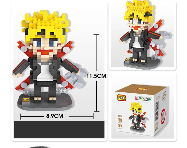 LOZ Micro Diamant блок d'action рисунок boruto Узумаки Enfants мини Modele Наборы де строительства