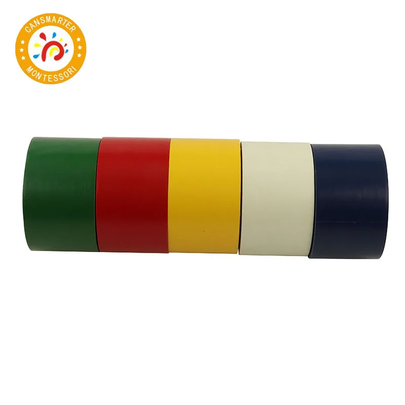 Материал Монтессори клейкая лента цветные детские комнаты баланс упражнения
