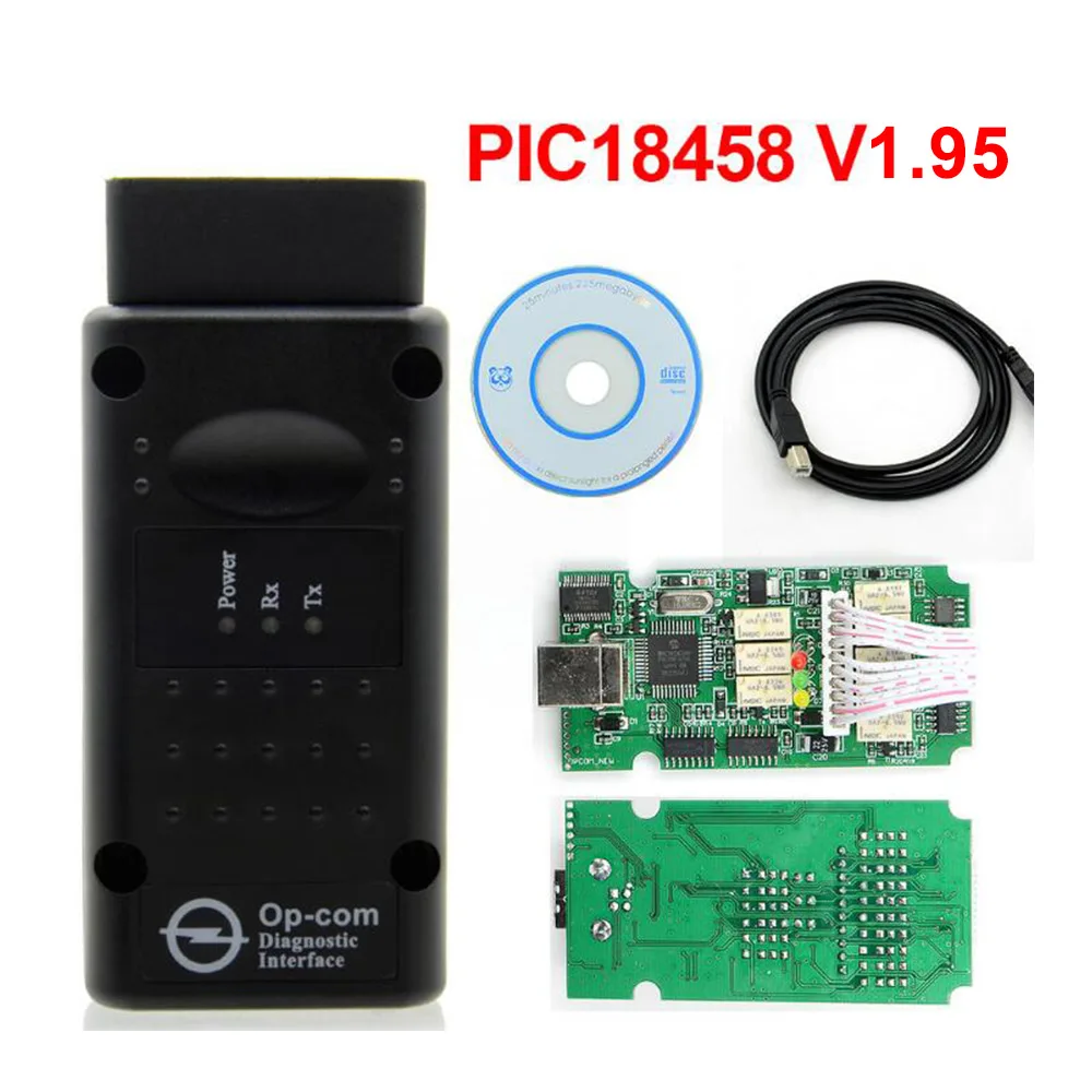 Opcom V1.99/V1.7/V1.78 V1.59 v1.95 op com для Opel obd 2 считыватель кодов OP-COM с PIC18F458 CAN BUS интерфейс - Цвет: V1.95