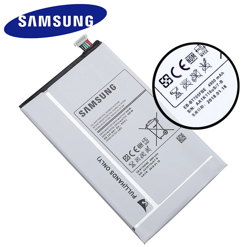 Samsung 100% оригинальный запасной аккумулятор EB BT705FBE для samsung Galaxy Tab S 8 4 T700 T705