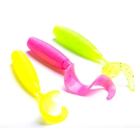 14pcs fishing lures soft bait 55mm 2 1g worms artificial silicone fishing lure with high percent salt smell for