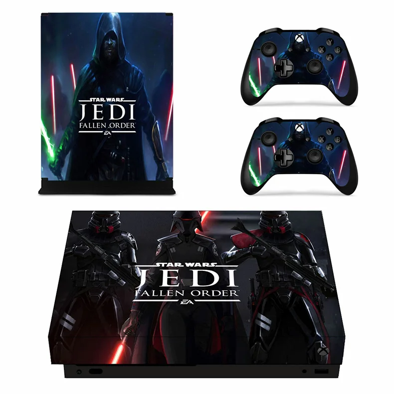 YSX1X2208 Star Wars Jedi опавших заказ Стикеры s xbox one x кожи Стикеры домашнего декора расписные картинки desivo для xbox one x xbox Slim консоли и двумя контроллерами скины - Цвет: YSX1X2208