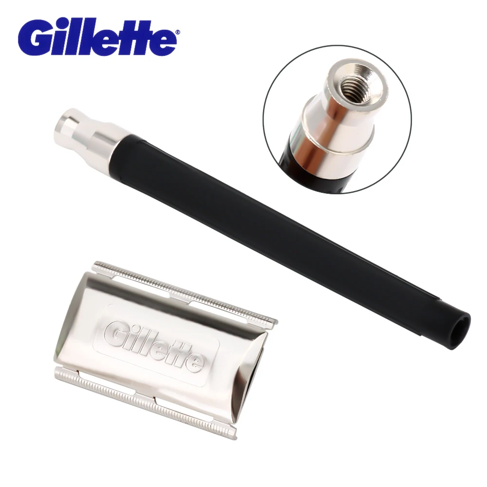 

Gillette Super Blue Shaving Razor For Men Knife 1 Holder + 1 Blade Safety Razors Shaving Straight Razor
