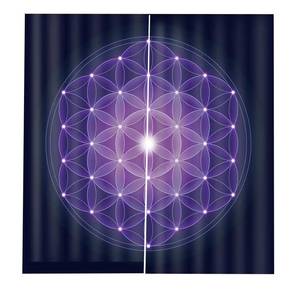 Индивидуальные занавески s фиолетовые синие для офиса спальни 3D оконные