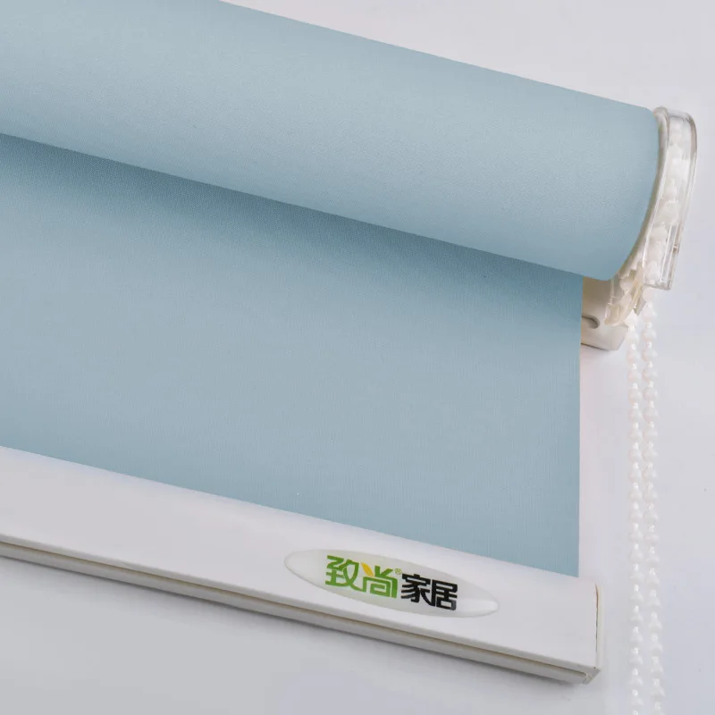 8018-11 light blue Ручные бусина цепи системы рулонные жалюзи утолщаются водонепроницаемые затемняющие тканевые жалюзи для офиса спальни кухни проекционный экран - Цвет: 8018-11 light blue