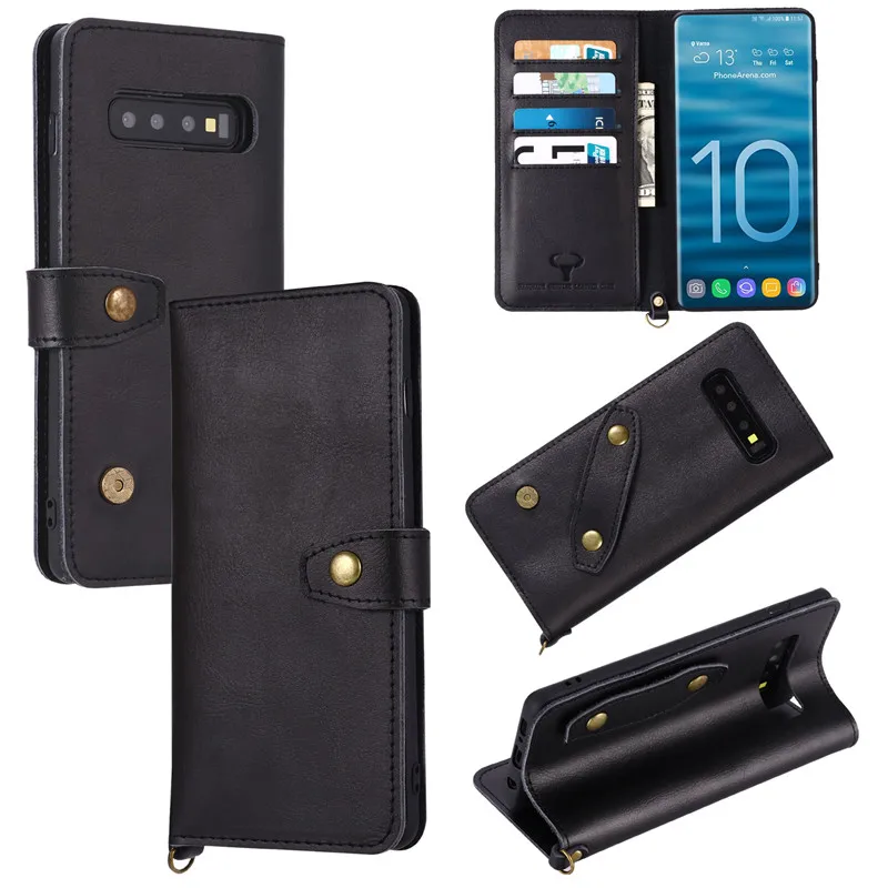 Кожаный чехол-книжка для samsung galaxy S9 S10 plus S10E G973 G970 G975 G960 G965 | Мобильные телефоны и