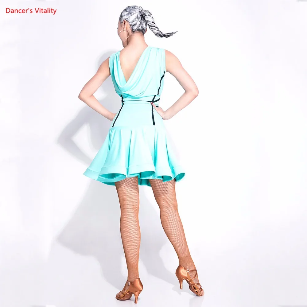 Professional Latin Dance Dresses For Ladies Sleeveless Durable Dress Wears Women Modern Ballroom Practice/Competition | Тематическая