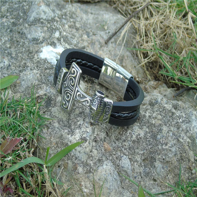 Модный винтажный браслет из нержавеющей стали с головой волка мужской