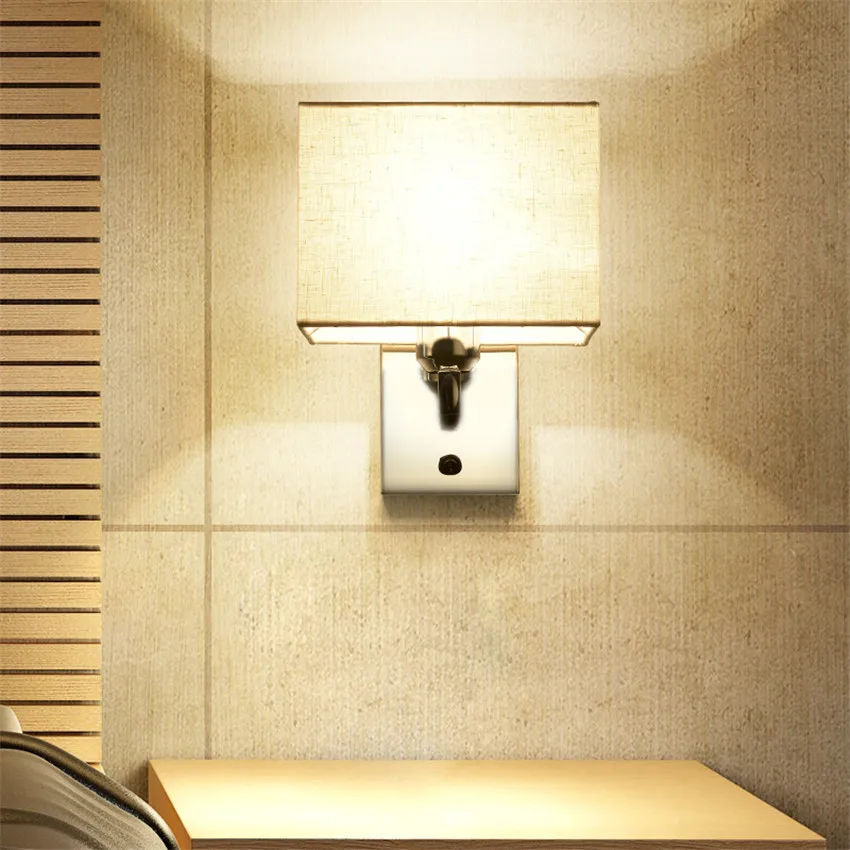 Современный настенный светильник светодиодный для чтения кровати спальни с