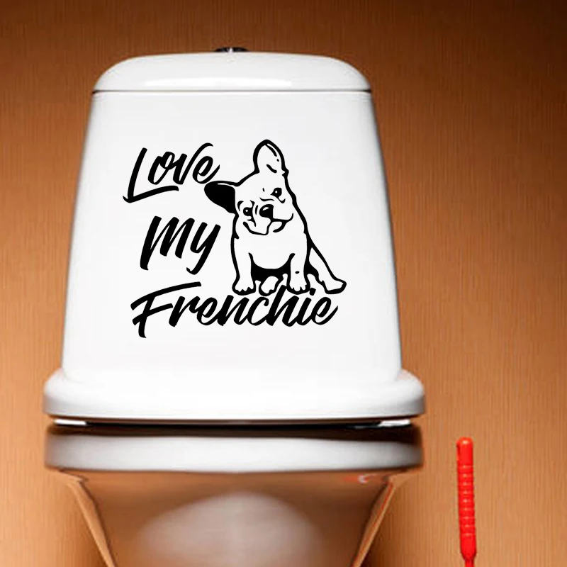 YOJA 23,3X20,8 см Frenchie французская собака породы бульдог домашних собак наклейки для унитаза Наклейка на стену гостиная домашний декор T5-1424