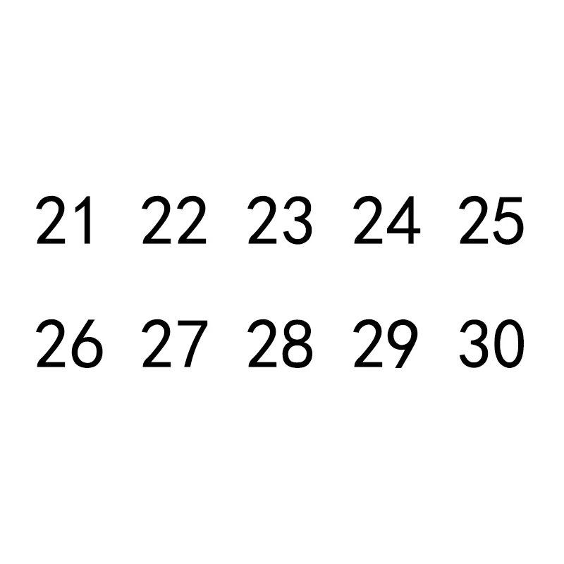 number 21-30 Индивидуальный номер бирка номер брелок бирка-брелок собака - Цвет: number 21-30