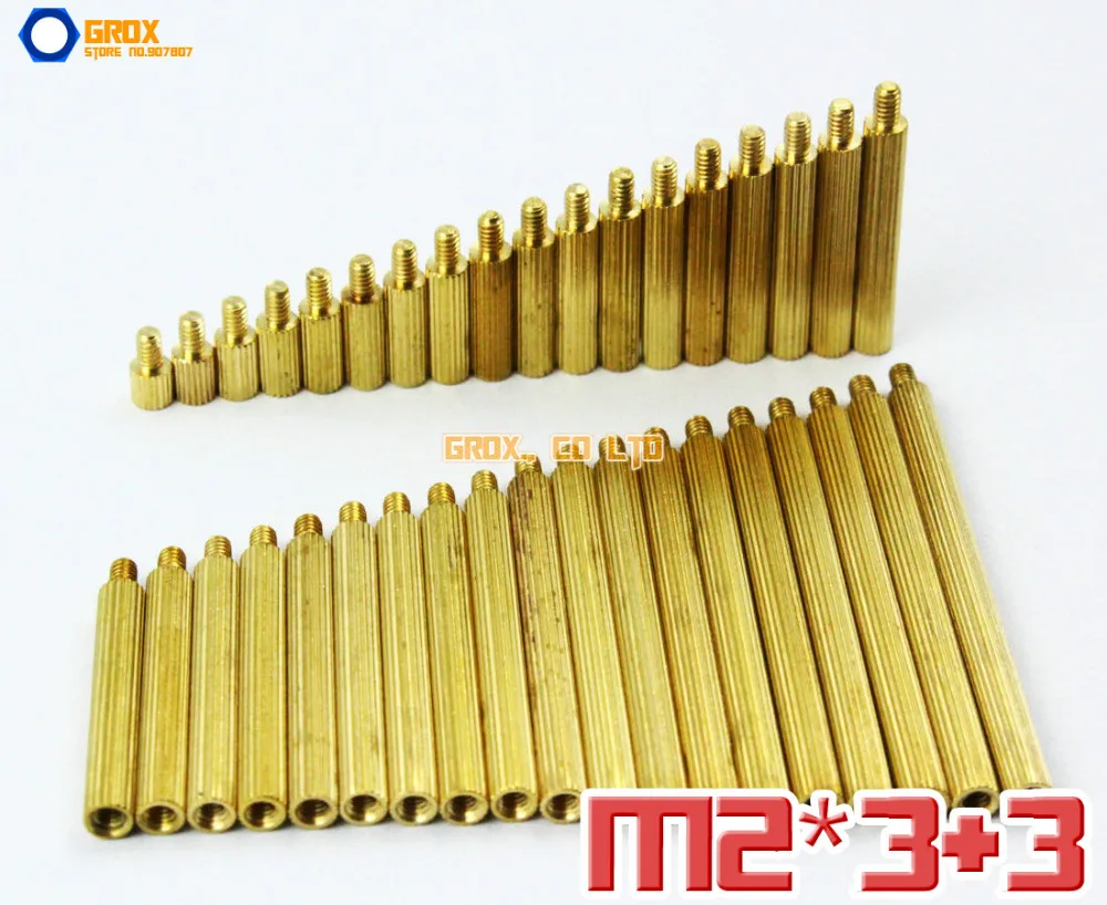 500 штук латунный M2 x 3 + мм Печатная плата гнездо штырь Проставка для материнской