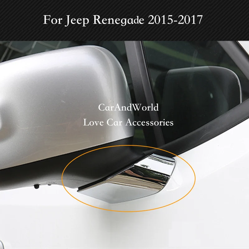 Накладка на боковое зеркало заднего вида для Jeep Renegade 2015 2016 2017|trim chrome|jeep chrome mirror