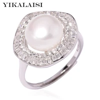 yikalaisi 925 sterling silver jewelry for women pearl jewelry natural 9 10 mm freshwater pearl rings office 2018 new wholesale
