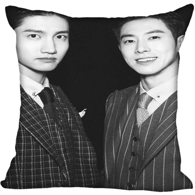 Пользовательский TVXQ! Наволочки с принтом квадратная шелковая наволочка для дома декоративная атласная Наволочка на молнии(одна сторона