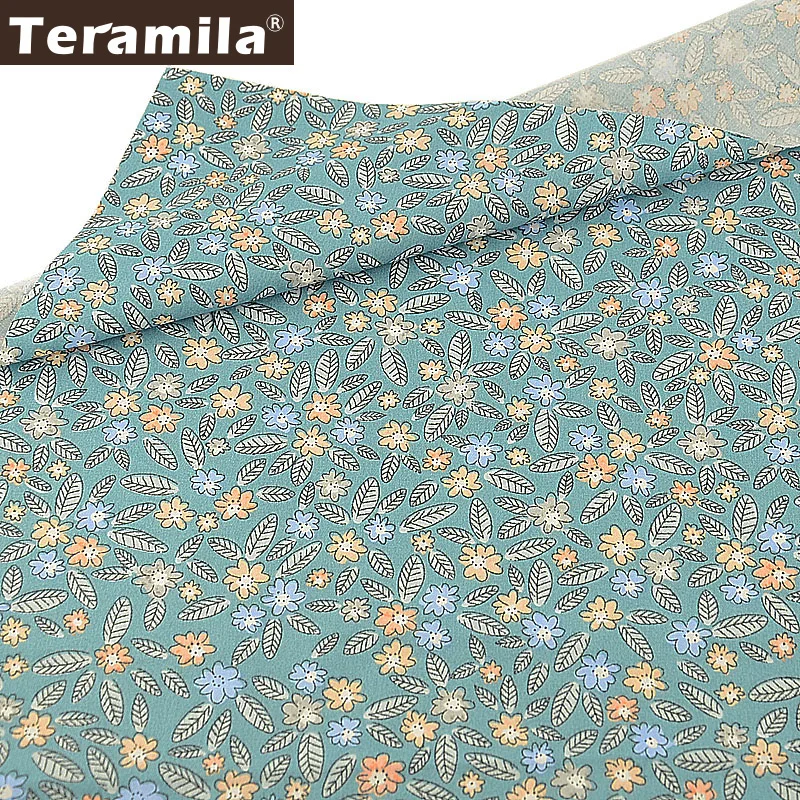Teramila Tissu дополнительный размер метр Зеленый Telas Лоскутные постельные принадлежности ткань Tecido хлопок швейный текстиль Цветочный Ткань