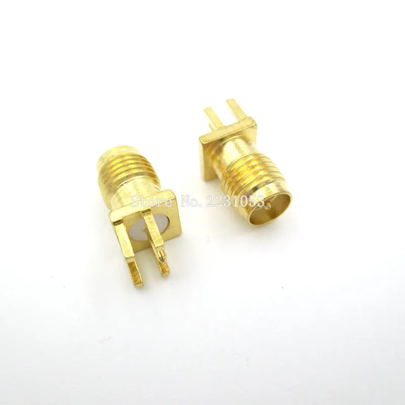 5 шт./лот гнездо с гайкой RF Coax разъем запуск PCB прямое золото Новинка|rf connector|l connectorrf