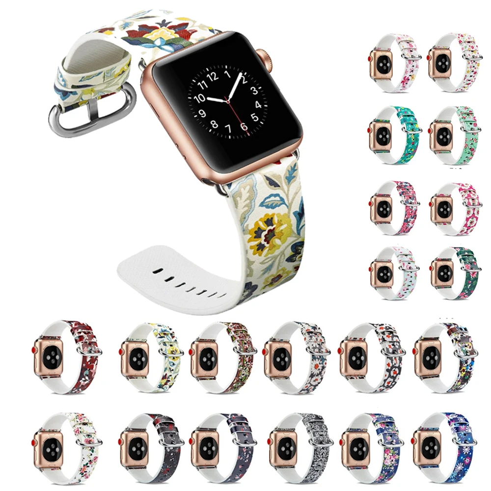 Ремешок силиконовый для Apple Watch Band браслет iWatch Series 4 3 2 1 38 мм 42 44 40 мм|Ремешки часов| |