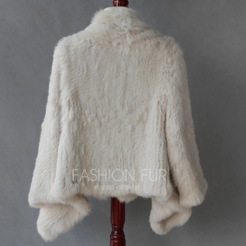 Шуба из натурального кроличьего меха FXFURS вязаный меховой кардиган шуба