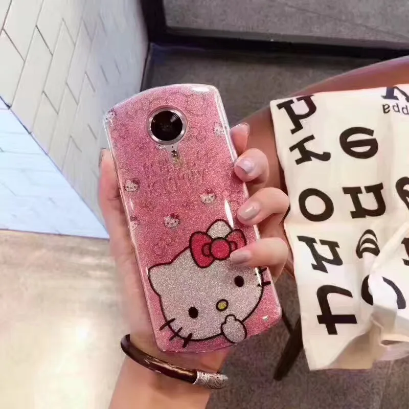 Для meitu M6 M8 t8 Чехол Hello Рисунок котенка блеск Мягкие TPU телефон В виде ракушки для |