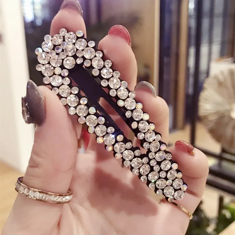 

1PC Fashion Korea Crystal Rhinestones Hair Clips Girls Hair Pins Geometric Water Drop Hairgrip Women Barrette Hair Accessories