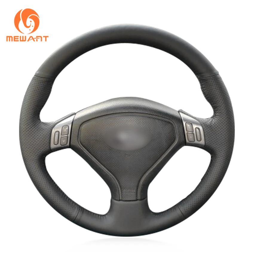 MEWANT черный чехол рулевого колеса автомобиля из натуральной кожи для Subaru Forester 2005 2006 2007 Outback 2005 2007 Legacy 2005-2007