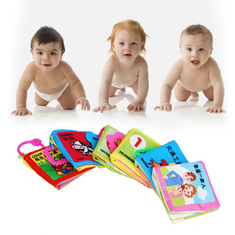 6 ШТ. Детские Ткань Книги Слово Фотография Intelligence Development Игрушки Раннее Обучение