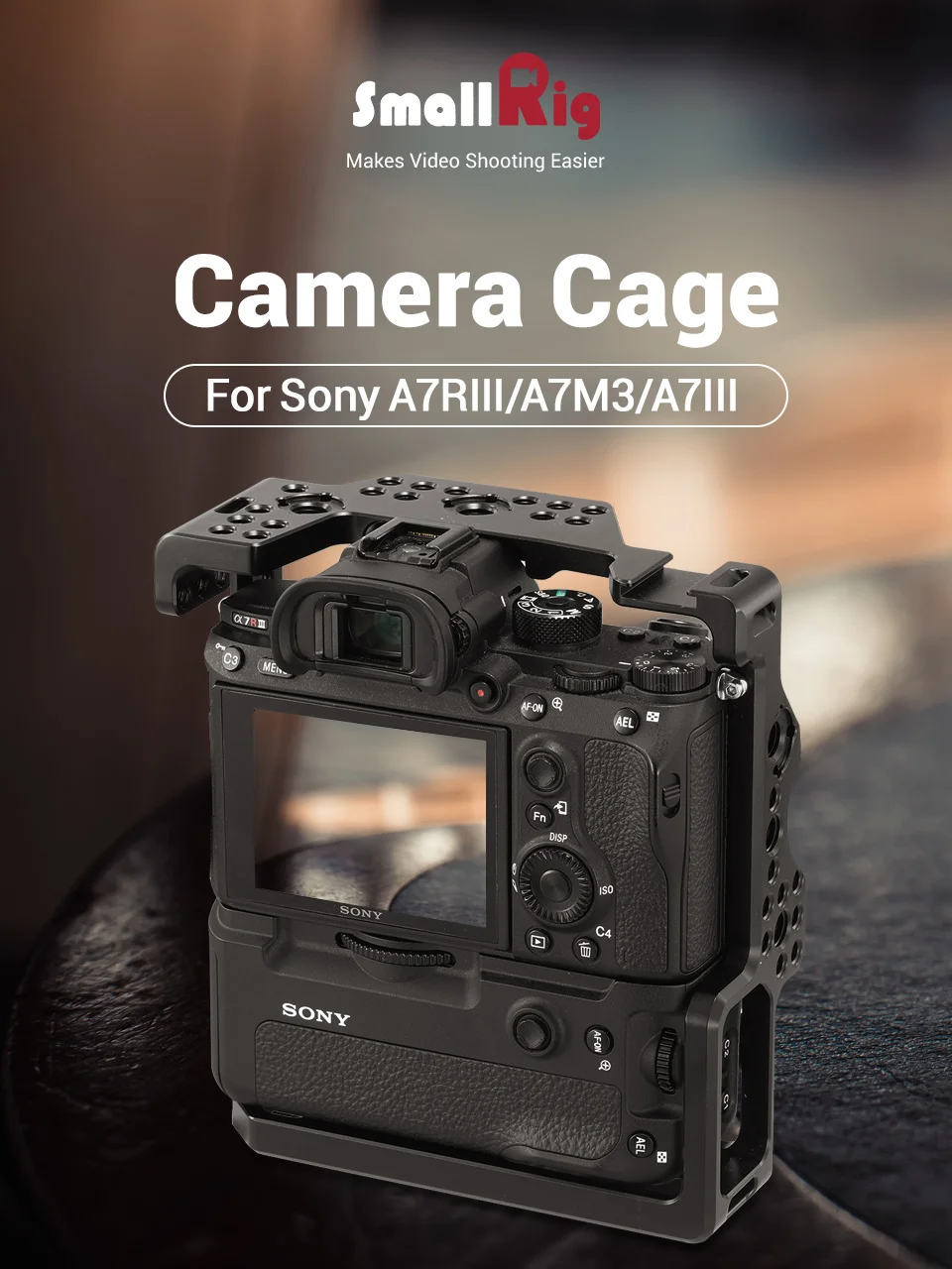 SmallRig A7RIII A7III A7M3 Защитная клетка для Dslr камеры для sony A7RIII A7III A7M3 с VG-C3EM вертикальной рукояткой батарейного отсека-2176