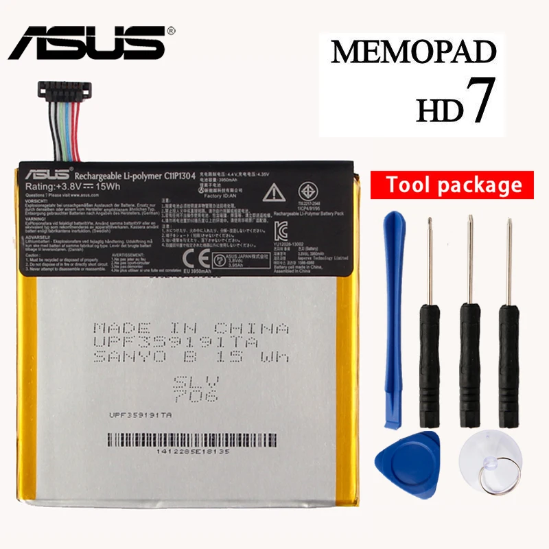 Оригинальный аккумулятор большой емкости ASUS C11P1304 для MEMO PAD HD 7 ME173X K00U K00B HD7 3950
