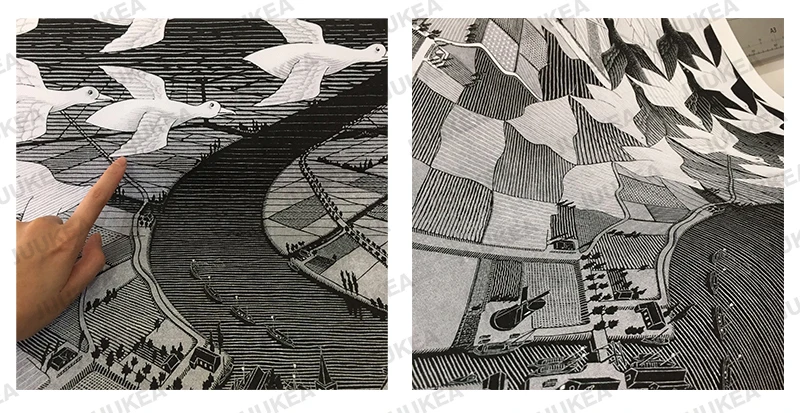 М. c. e. иллюзия мастер мауриц Корнелис Эшер, холст Книги по искусству печати живопись плакат, стены картину для Гостиная, Домашний Декор