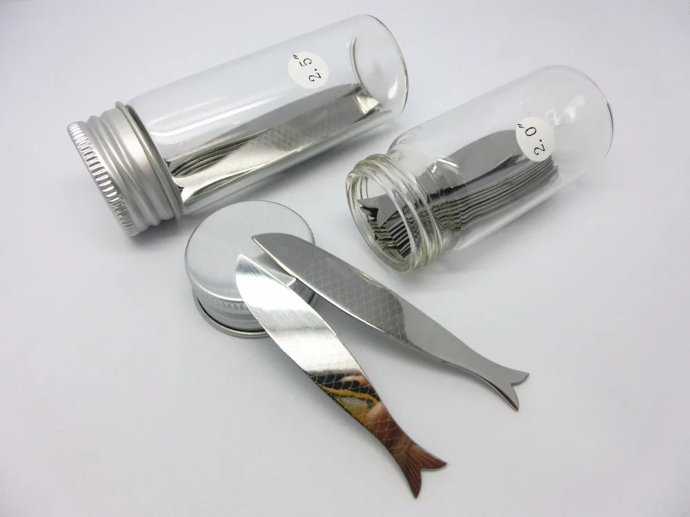 SHANH ZUN 20 Pcs Fish Design Metal Collar Stays in 2 Glass Bottles 2.2&quot/ 2.5&quot | Украшения и аксессуары